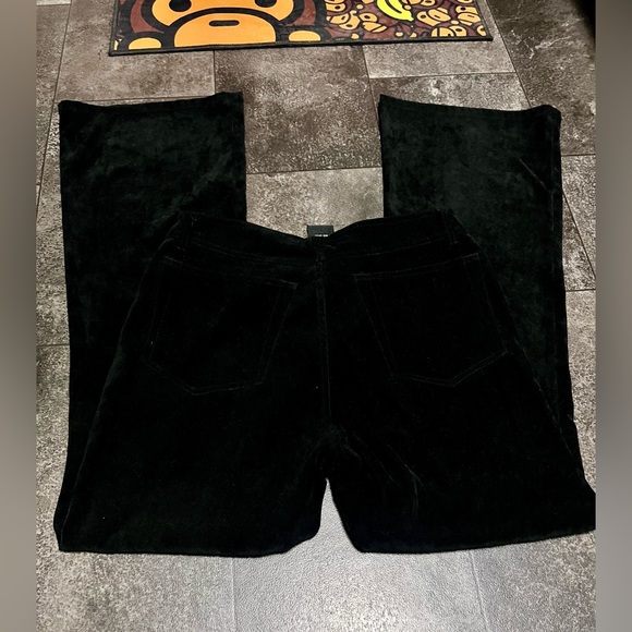 Like New! Periscope P-3983 Black Velvety Wide leg Jeans - Picture 2 of 3